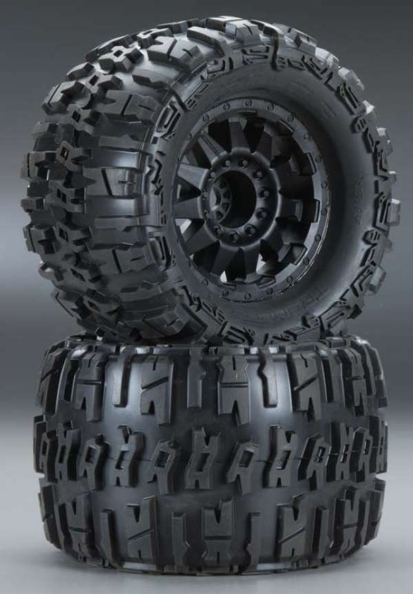 Pro-Line Trencher X 3.8" Tire w/F-11 17mm 1/2" Offset MT Wheel (2) (Black) (M2)