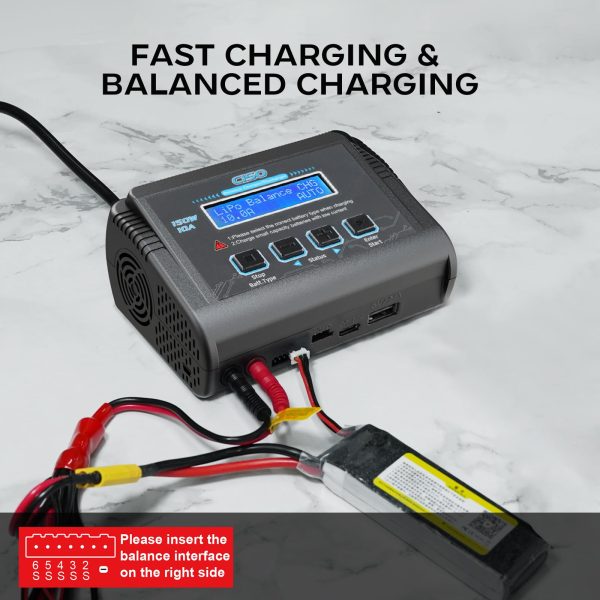HTRC C150 RC Akku Ladegerät Balance Ladegerät für LiPo/LiHV/LiFe/Lilon